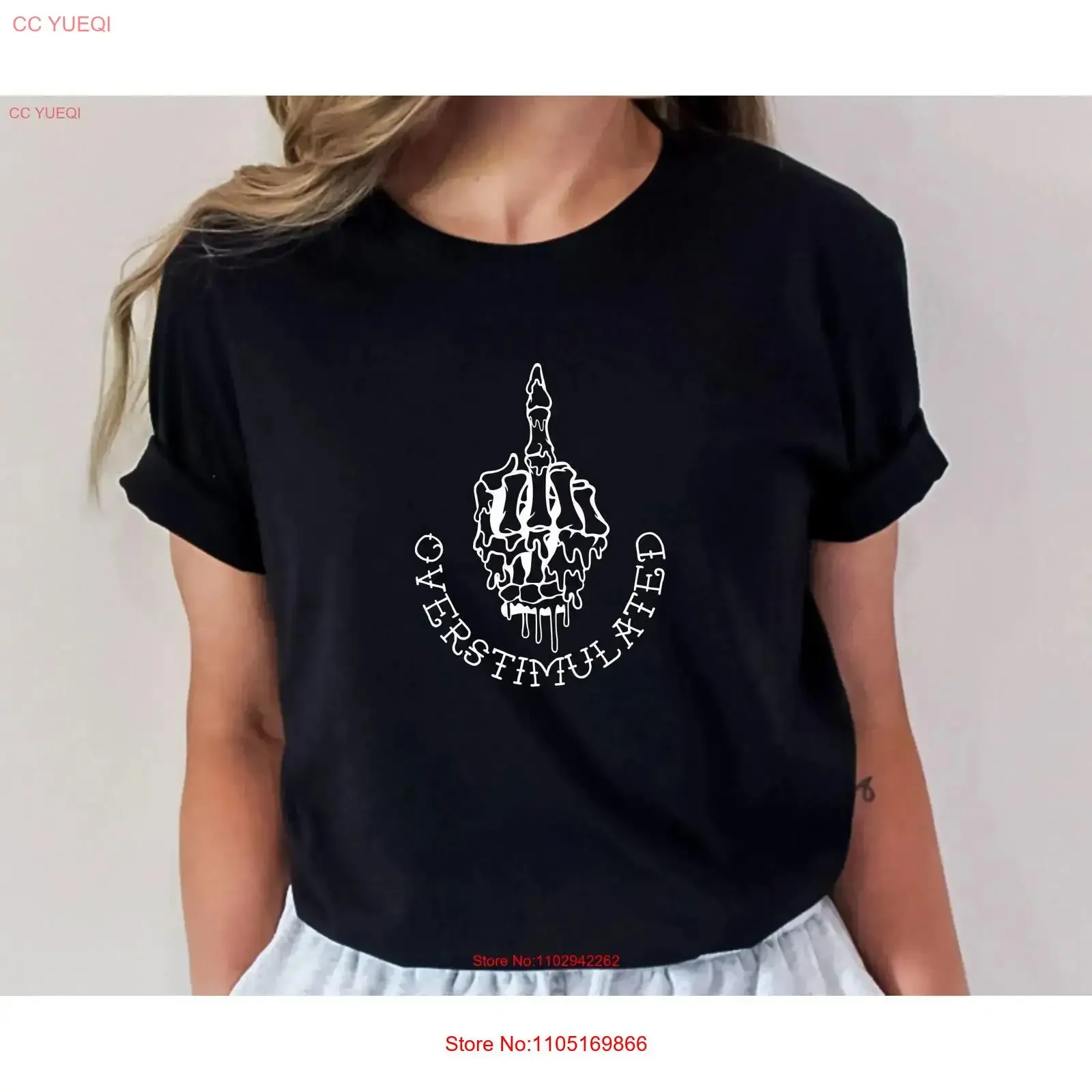 

Funny Skeleton T Shirt Sarcastic Overstimulated Mental Health Anxiety Kids vintage Washed Casual Breathable Unisex graphic