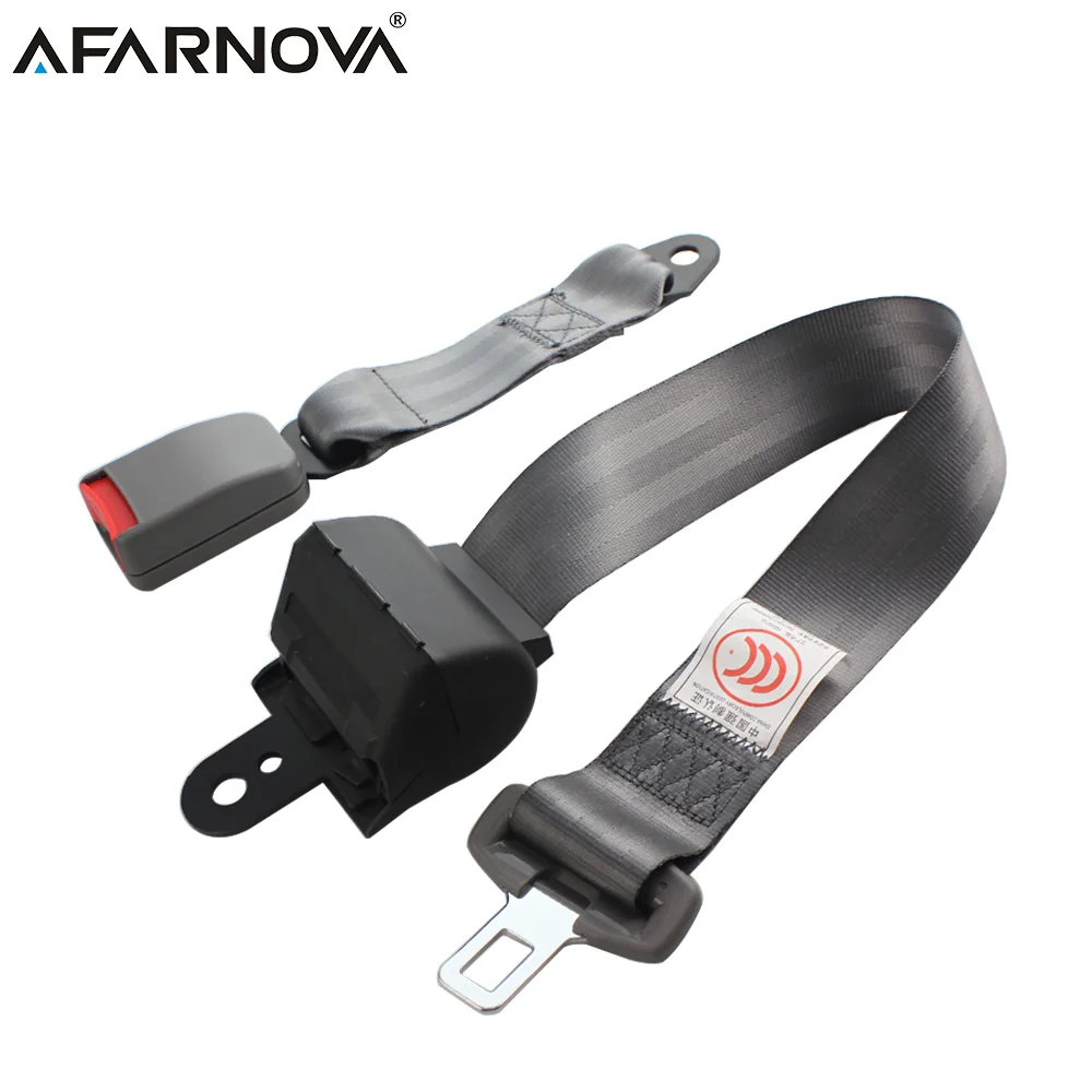 

1 Piece Universal Car Seat Belt Grey Adjustable Extender Retractable Seatbelts Two Point Automatically Locking Safety Strap Bus