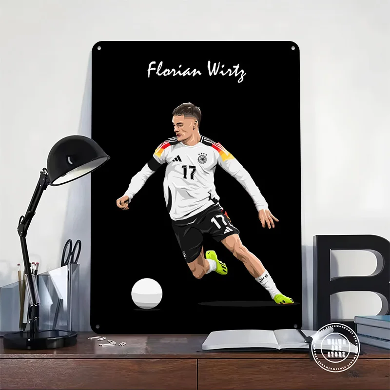 Florian Wirtz 3D Texture Metal Poster Customized Wall Art Tin Sign Gift for Mancave Living Room Decoration Man Vintage Decor