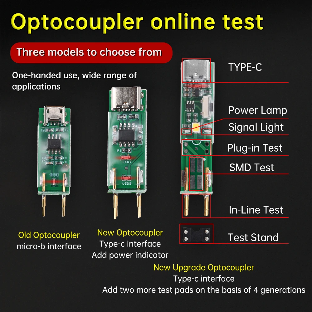 Upgraded Optocoupler Tester 4Pin Optocoupler Online Test Module Optocoupler Electronic Repair Tool For 817/781/521 Plug-in Patch