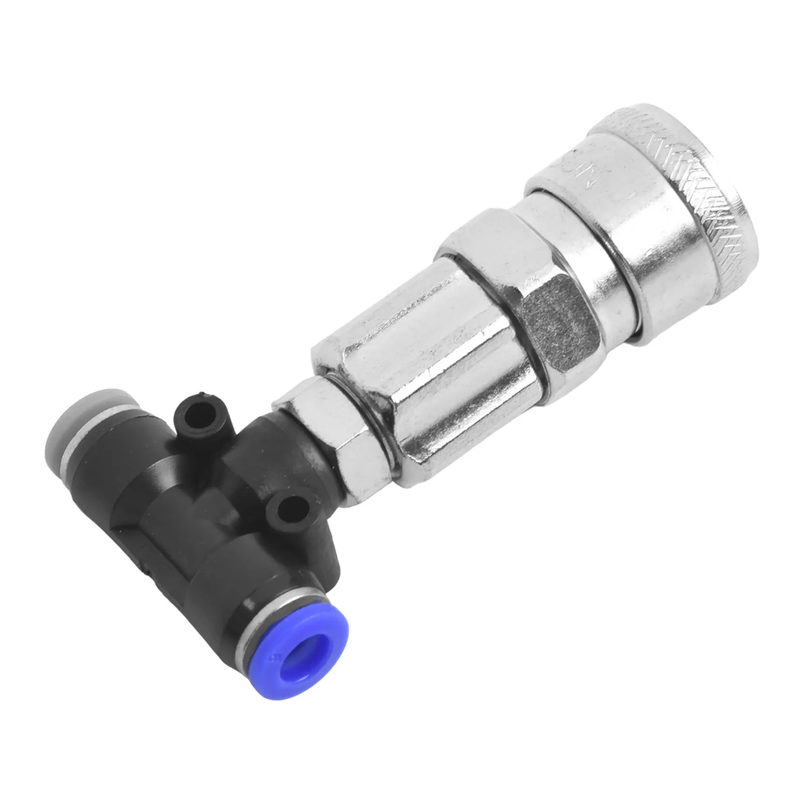 1pcs Three-way Straight Through Joint Pneumatic Tank Connector Pneumatic Fitting Metal Tools For Trucks And Trailers