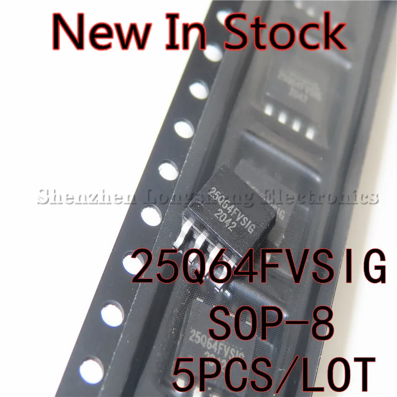 5 Stks/partij Nieuwe W25Q64FVSIG 25Q64FVSIG Sop-8 Router 8M Flash Flash Chip In Voorraad