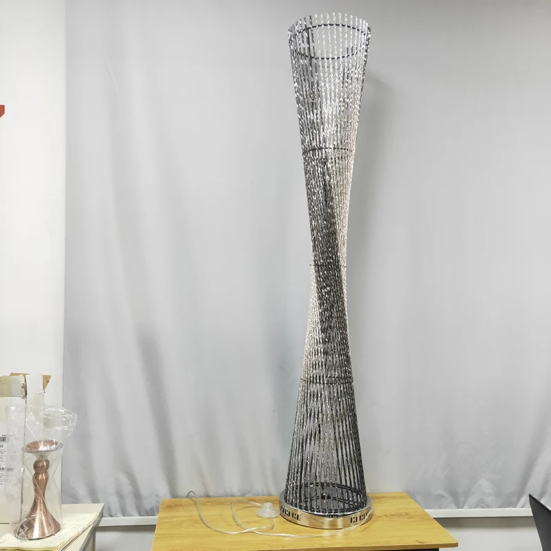 Modern Led Standing Lamp Aluminum Tower Floor Lamps for Living Room Light Stand Foyer Home Decorative Floor Lights AC90-26V Lamp