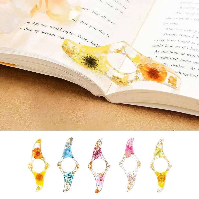 Convenient Thumb Book Support Bookmark Creative Dried Flower Book Page Holder Reading Aid School Supply Accessories