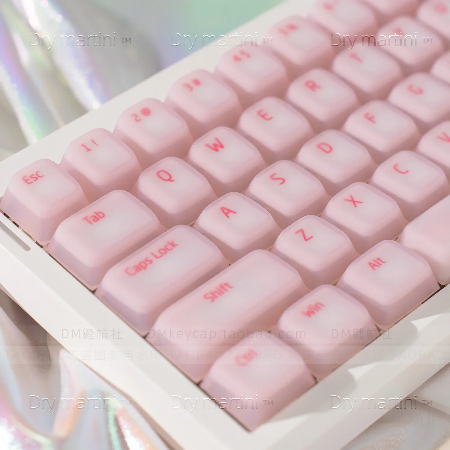 Silicone Keycap Jelly Pudding 108 Keys Mechanical Keyboard for MX Switch Chreey Profile White Keycaps DIY Backlit Jelly Crystal