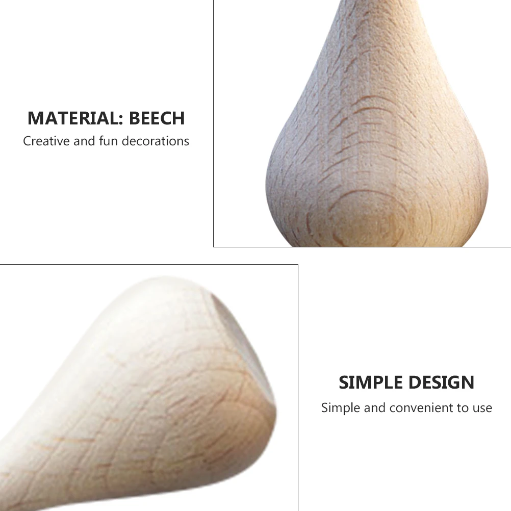 

8pcs Diy Blank Water Drop Ornament Unfinished Beech Models For Kids Educational Craft Creative Painting Wooden Decorative