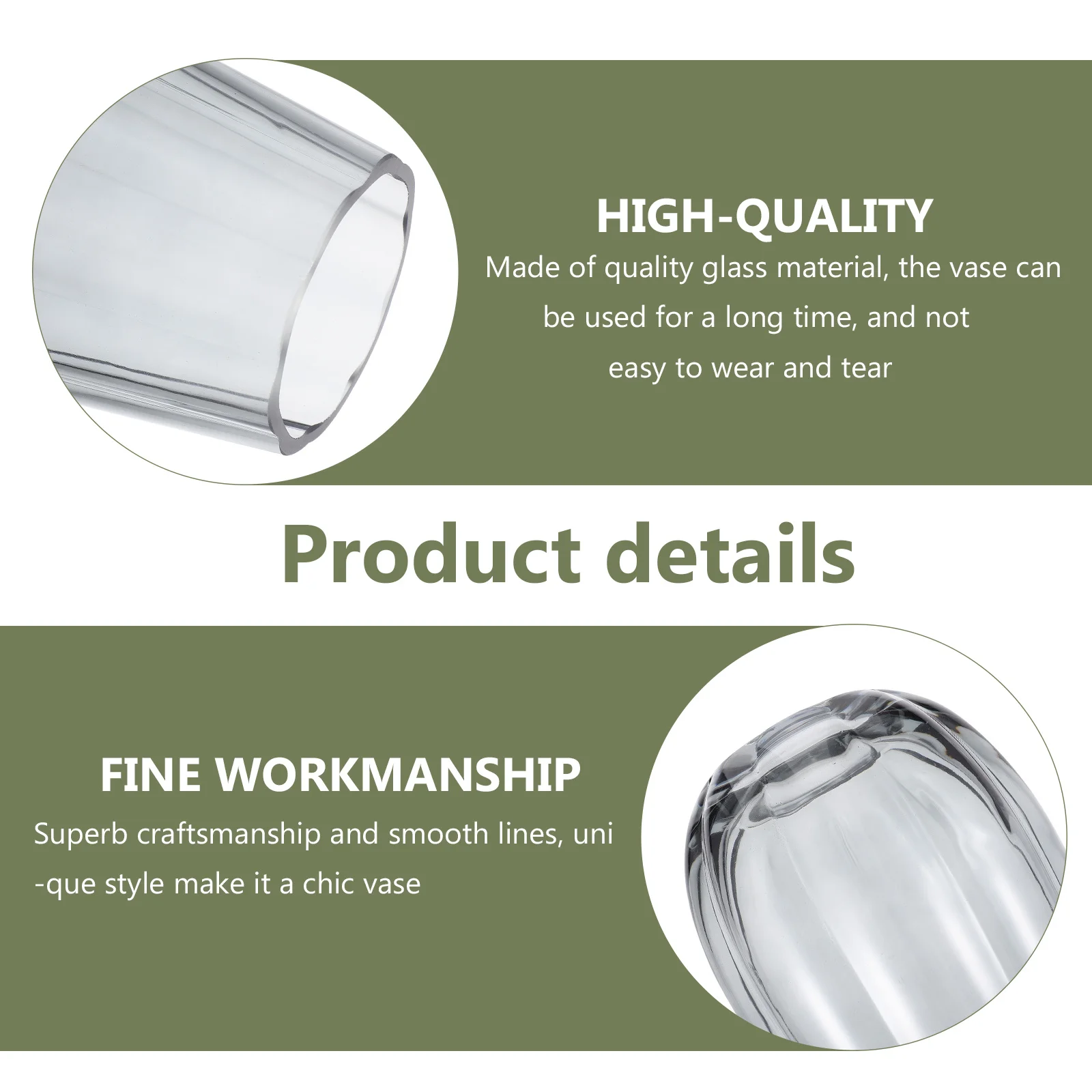 

Desktop Vase Decoration Floral Container Simple Glass Flower Bottle Arrangement Containers