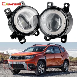 2 X Car Front Bumper Fog Light Assembly LED Angel Eye DRL Daytime Running Light 30W 12V For Renault Duster 2010-2020