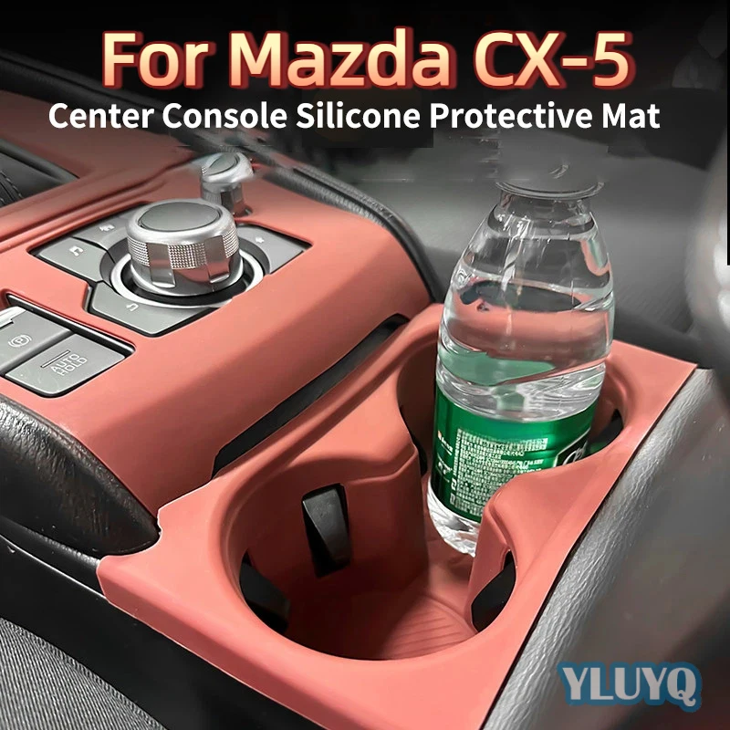 Für Mazda CX-5 Auto Mittelkonsole Schutzmatte Silikon Rutschfeste Getränkehalter-Abdeckung Innenausstattung Zubehör – Detail 1