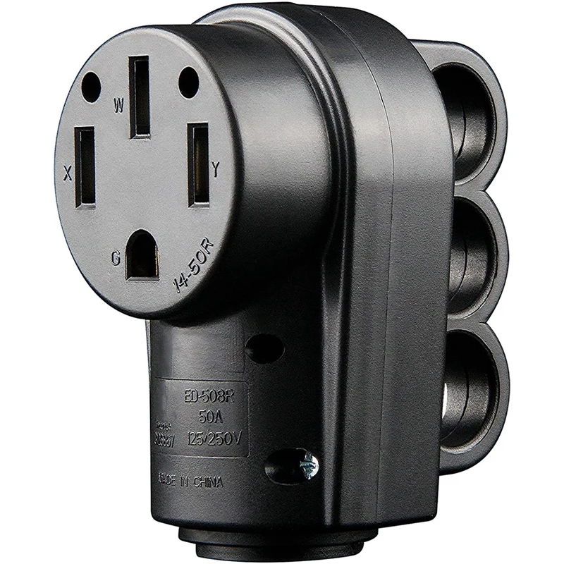 RV Receptacle Replacement Power Plug 50AMP 14-50R 125V/250V, Heavy Duty, Travel Trailer, RV Accessories