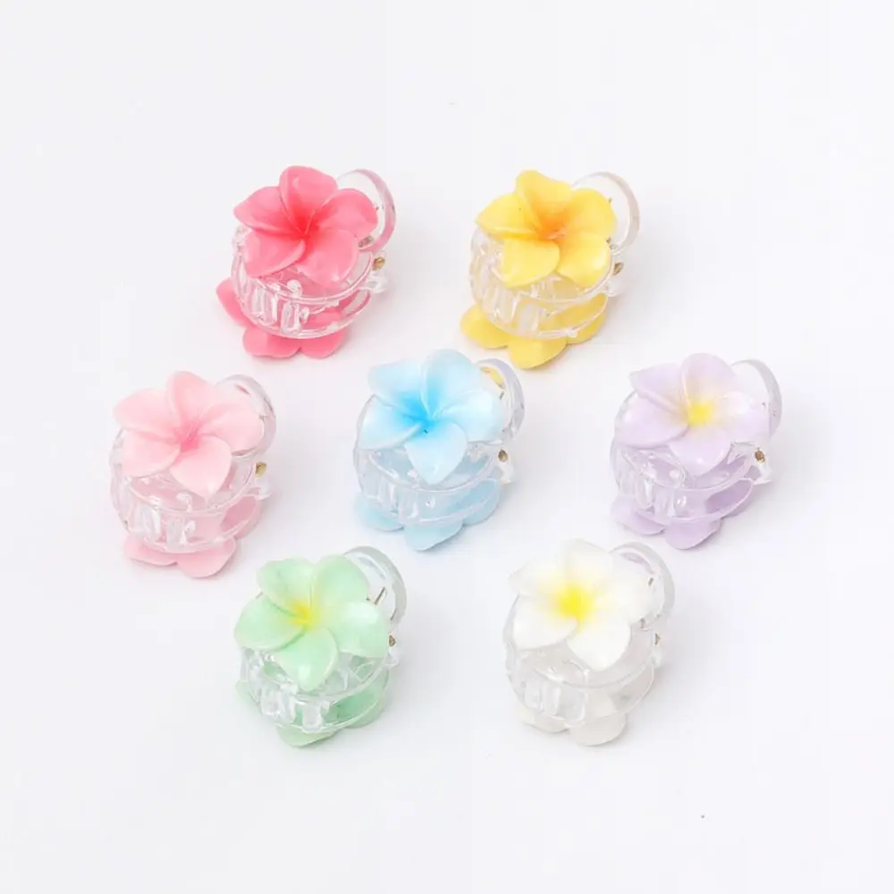 Cute Frangipani Hair Clip Transparent Jelly Color Simple Flower Shape Claw Clips Headwear Hair Accessories Ponytail Hairpin