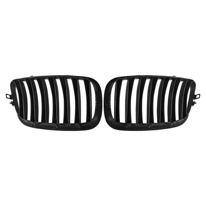 1 Pair Kidney Grille Left Right Matt Black Durable Grill Vent Cover 51137157687 51137157688 For-BMW 5 Series E70 08-12