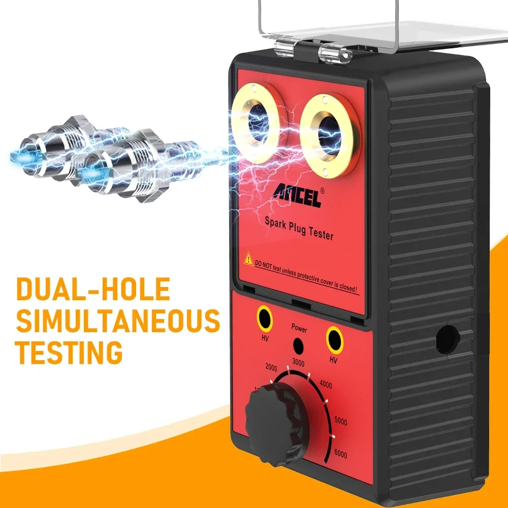 ANCEL SP02 Car Spark Plug Tester Ignition System Tester 220V 110V Automotive Diagnostic Tool Double Hole Spark Plug Analyzer