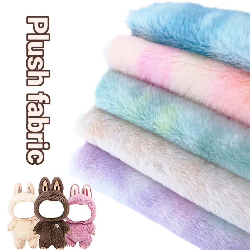 

Imitation Rex Rabbit Fur Gradient Tie Dye 50x50cm Artificial Fur Fabric DIY Sewing Home Plush Doll Cloth Clothing