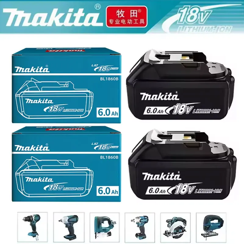 

Makita 18V battery 2.0Ah/6.0Ah BL1820 BL1860 BL1860B lithium battery replacement suitable for DHG181Z hot air gun tool battery