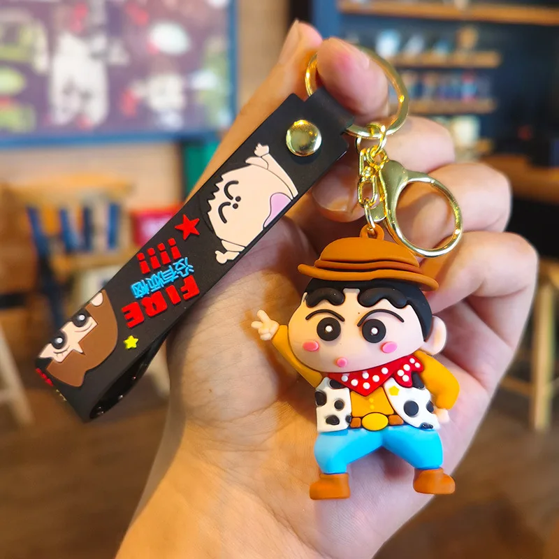 크레용 신짱 만화 크로스드레싱 키 버클 코믹 주변 상품 백팩 변신 장식 선물 어린이 키체인