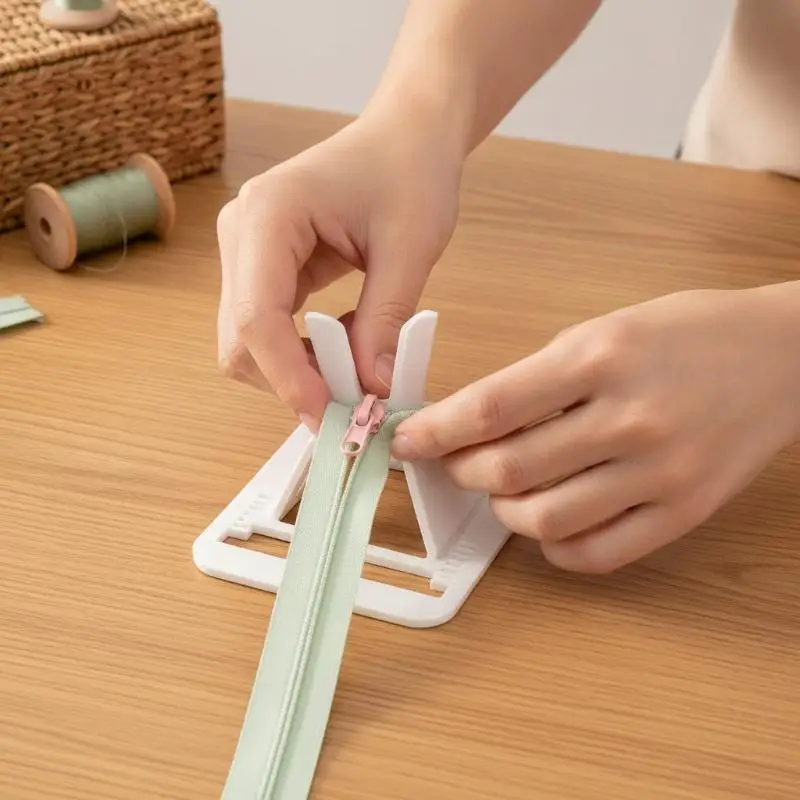 Zipper Pull Jig Quick Install Zipper Head Portable Sewing Auxiliary Tool for DIY Sewing Craft Clothing Repair Home Use