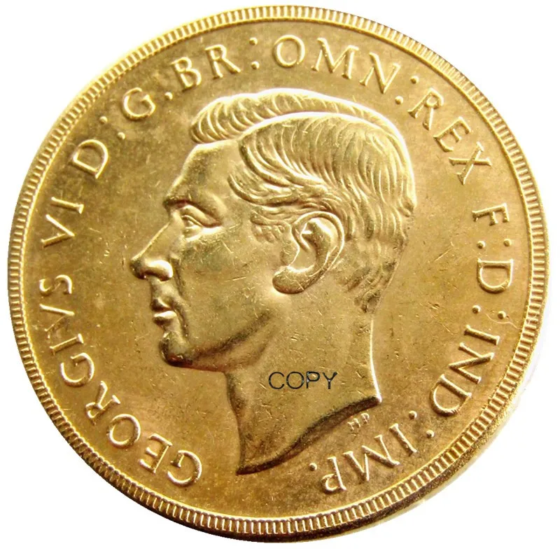 

Редкий 1937 большой Великобритания король Джордж VI золотое покрытие