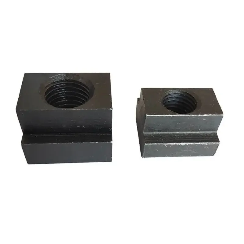 10Pcs M5 M6 M8 M10 M12 M14 DIN508 Black Oxide Finish Grade 8.8 Carbon Steel T-Slot Nut Tapped Through Slot T-nuts Furniture