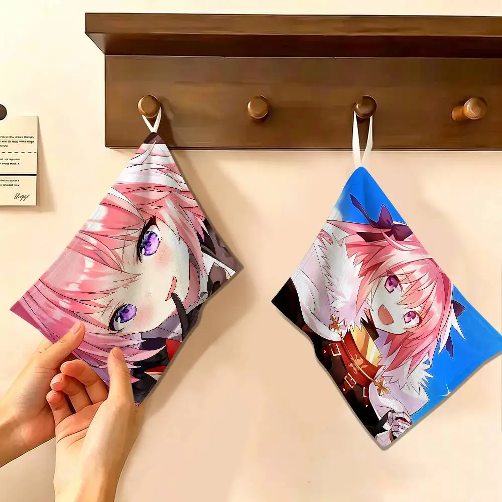 A-Astolfo Flamboyant-Playful Polyester Cotton Hanging Kitchen Towel, Soft Hand Wiping Towel, Reusable for Kitchen Bathroom Home