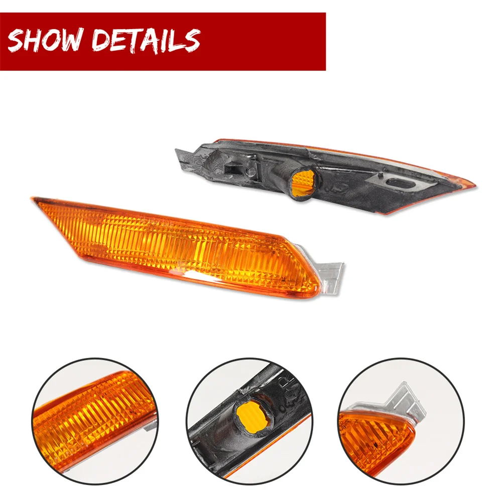 Front Fender Side Marker Light Housings Parking Light Shells Turn Signal Light Covers For Mazda RX-8 2004-2008 Car Accessories