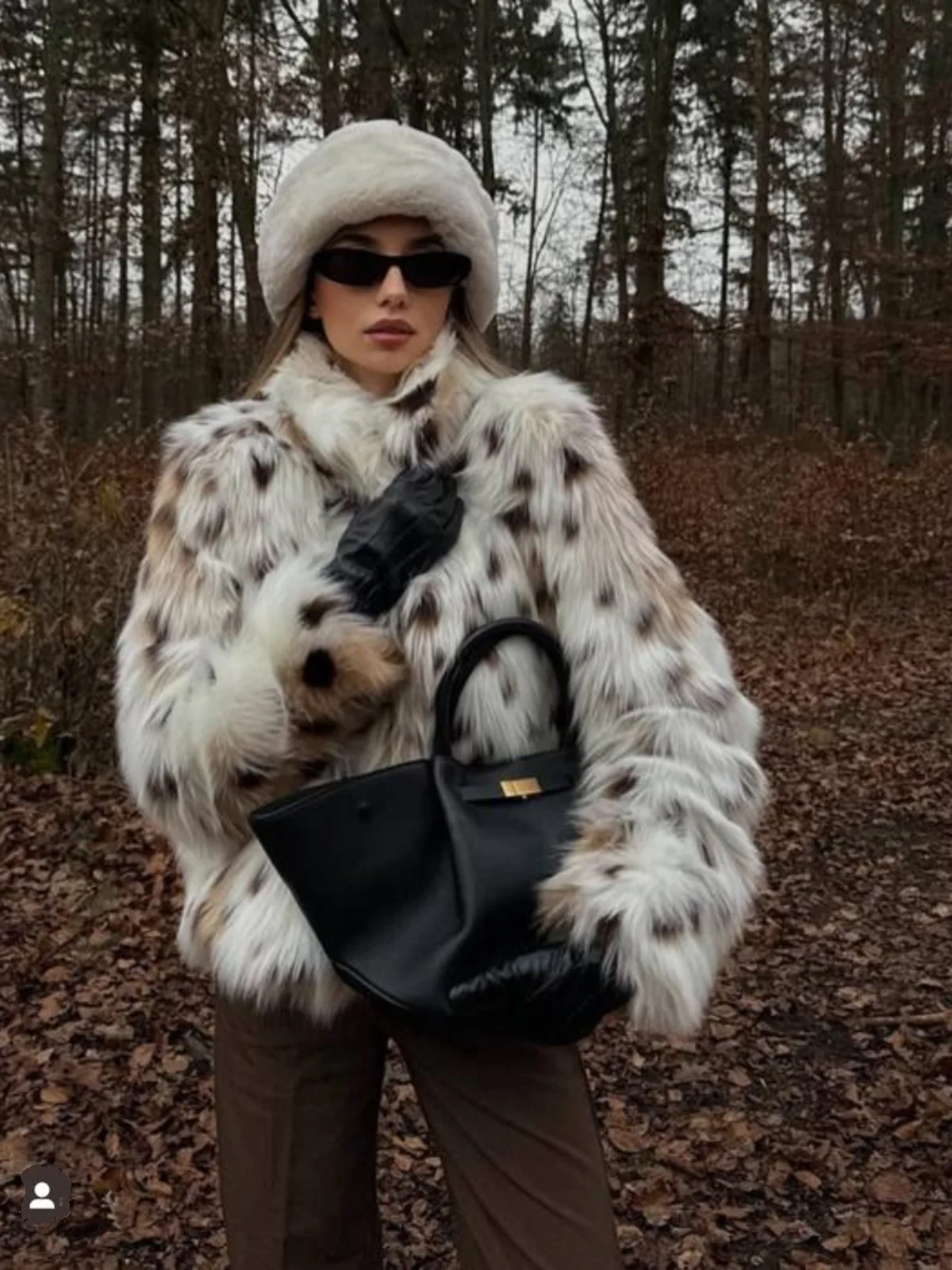 

Thiened Leopard Print Artificial Fur Jaet Women's Winter New Sle High Quali Environmentally Friendly Faionable Top