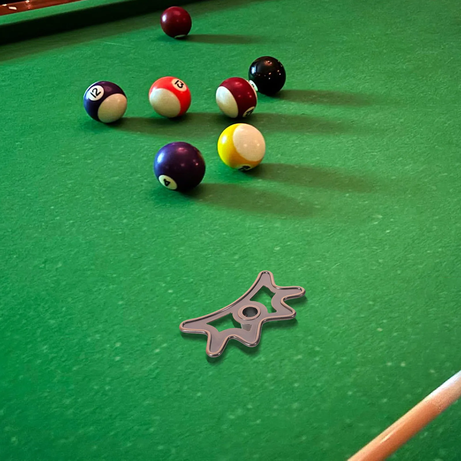 

Portable Metal Billiard Bridge Head Ergonomic Precision Cue Rest for Pool Table Competition Home Practice Portable Cue Bridge