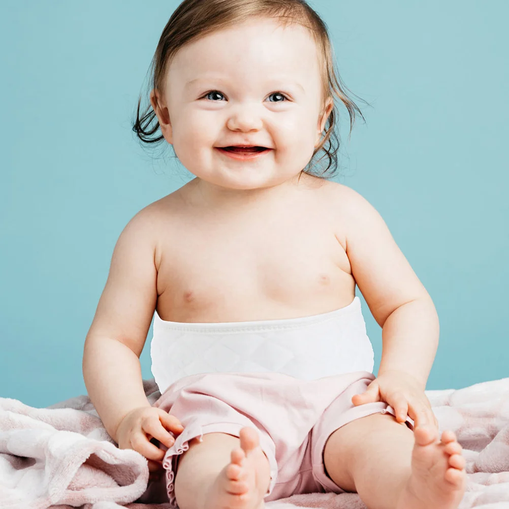 12 pezzi di protezione per la pancia del neonato in cotone traspirante avvolgente addominale caldo cinturino riutilizzabile per neonati cavo unisex dalla vestibilità fine