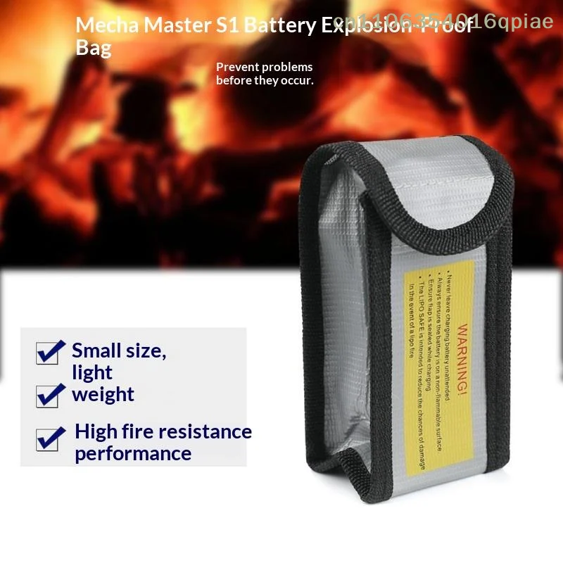 （Summer4）Fireproof Explosionproof RC LiPo Battery Safety Bag Safeguard Charge Sack For Charge & Storage 125*64*50mm