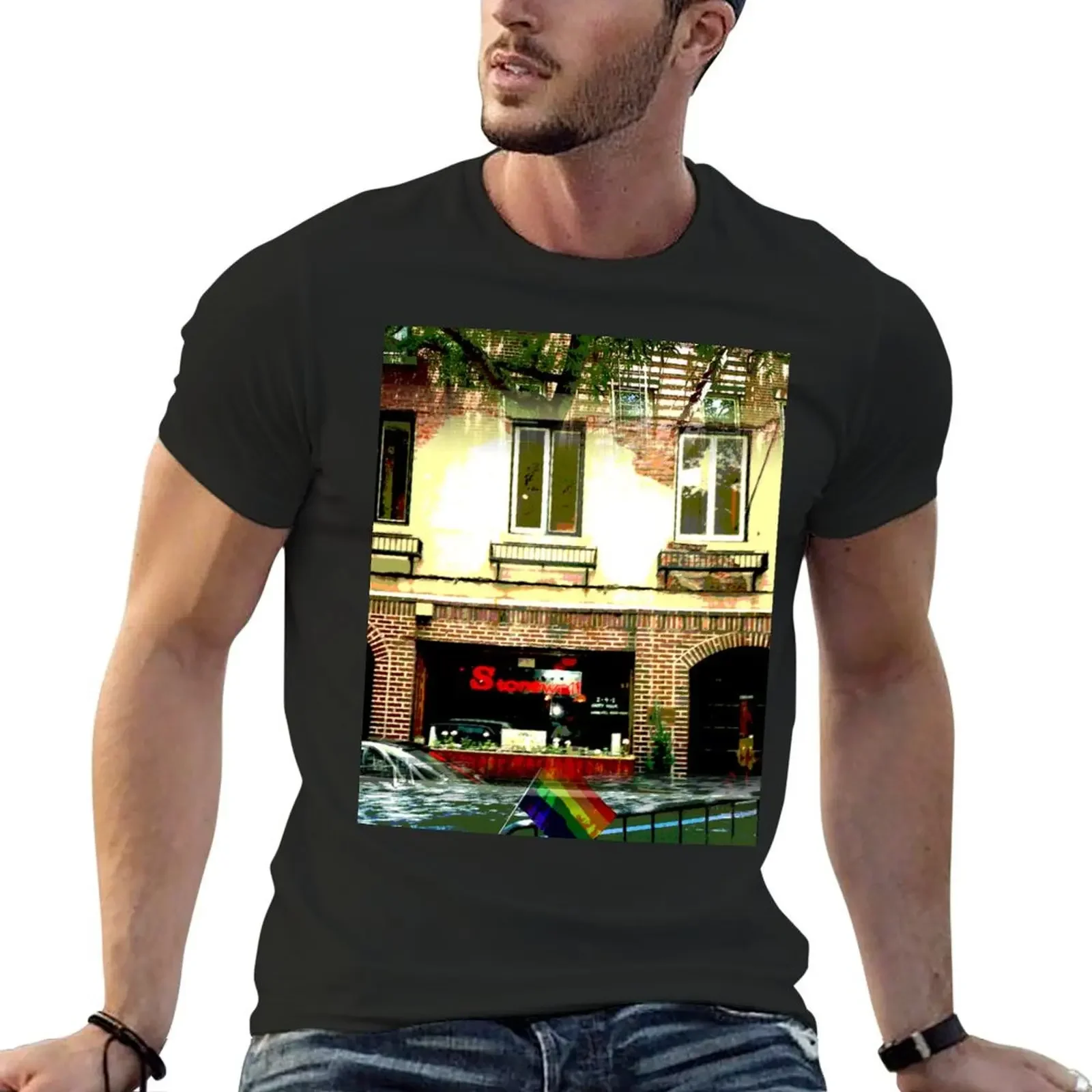 Stonewall, Christopher St,, NYC, NY T-Shirt anime figures shirts graphic mens workout shirts