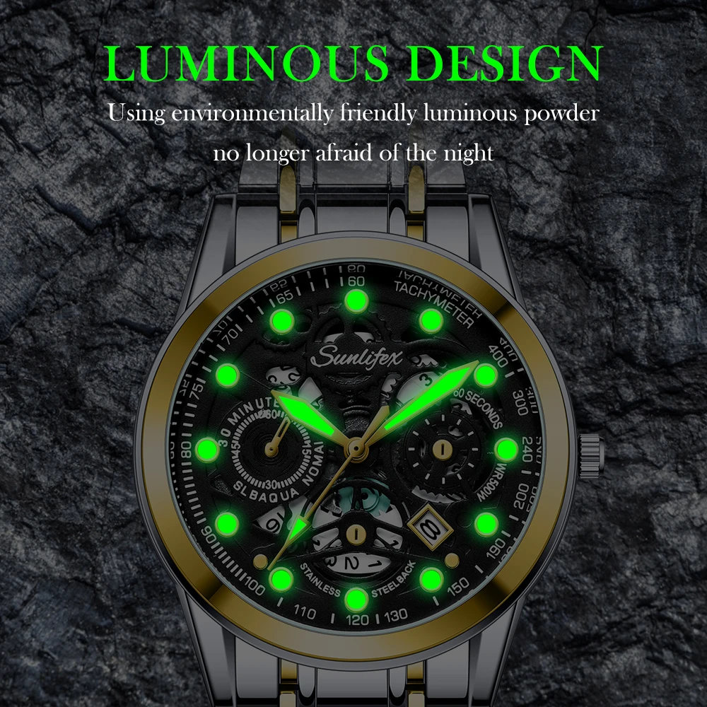 Sunlifex Orologio tradizionale da uomo d'affari Trend Leisure Business Orologio al quarzo