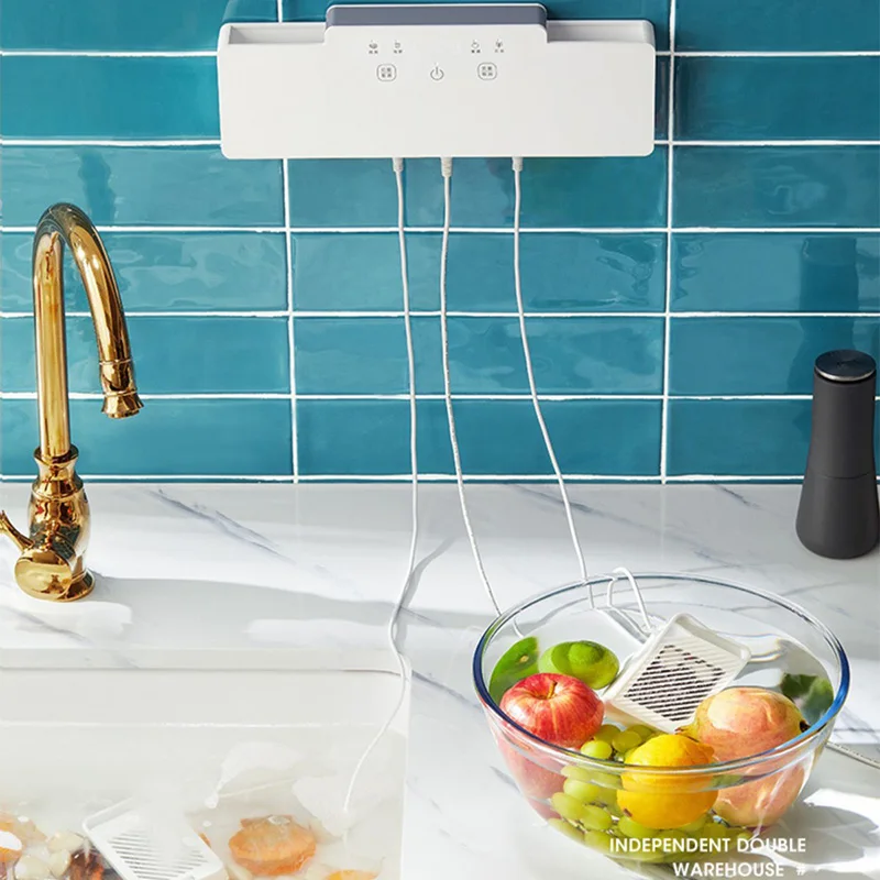 

Fruit and vegetable cleaning machine wall mounted vegetable washing machine household full-automatic meat