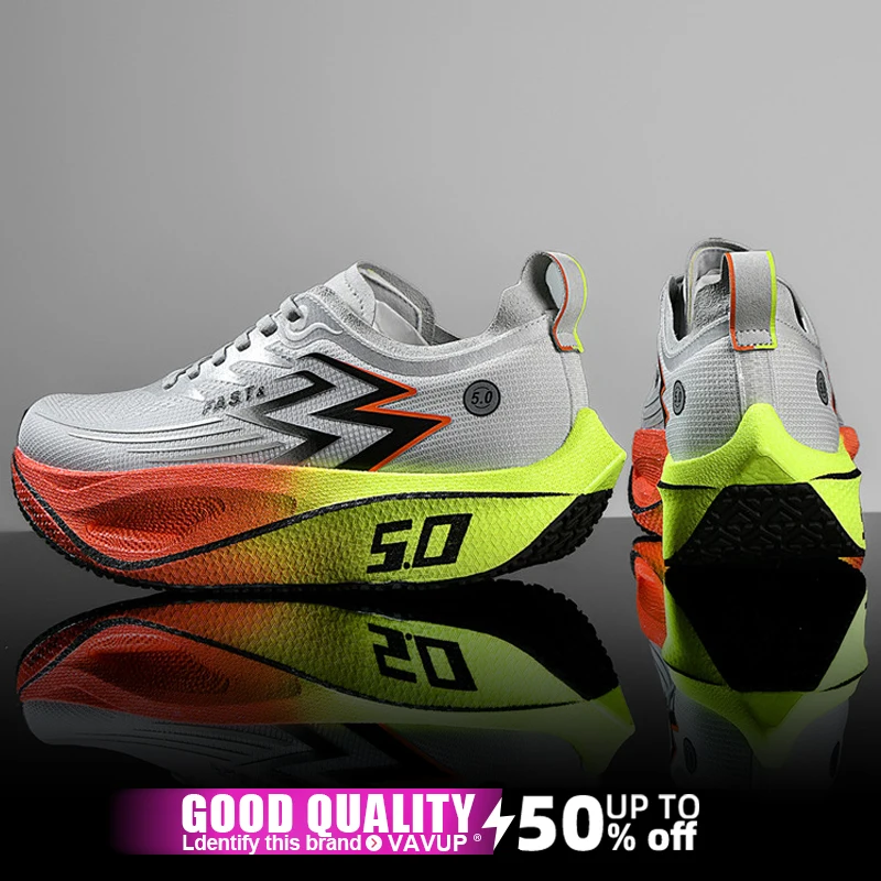 

Marathon Men Running Shoes Carbon Board Speciality Sports Breathable Lightweight Women's Athletic Nonskid Elasticity Sneakers