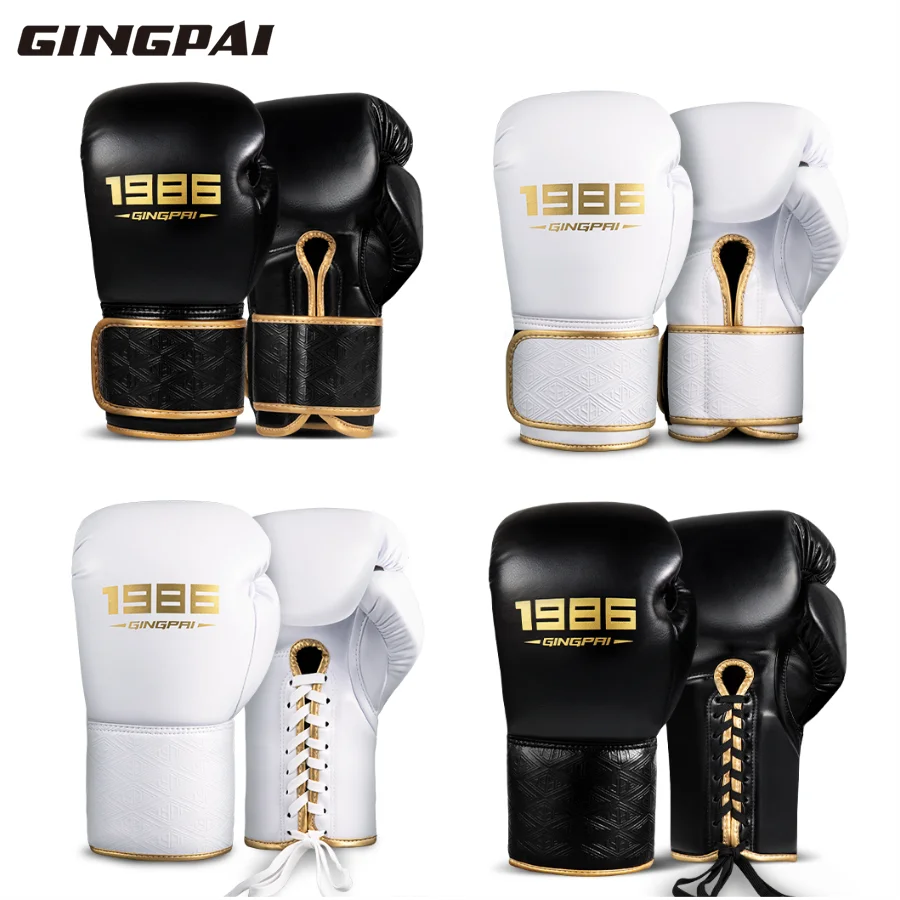 قفازات ملاكمة 8/10/12/14 أونصة PU Muay Thai MMA مهنة كيك بوكسينغ للبالغين/الأطفال قفازات تدريب كيس الرمل معدات احترافية