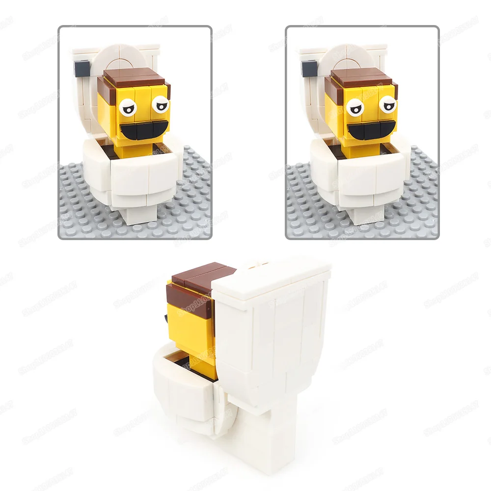 Toilet Head Building Block para Meninos, Montagem MOC, Figuras Amarelas, Toilet Man Race, Multiverso War Equipment, Cenas Modelo, Presente Brinquedos para Meninos