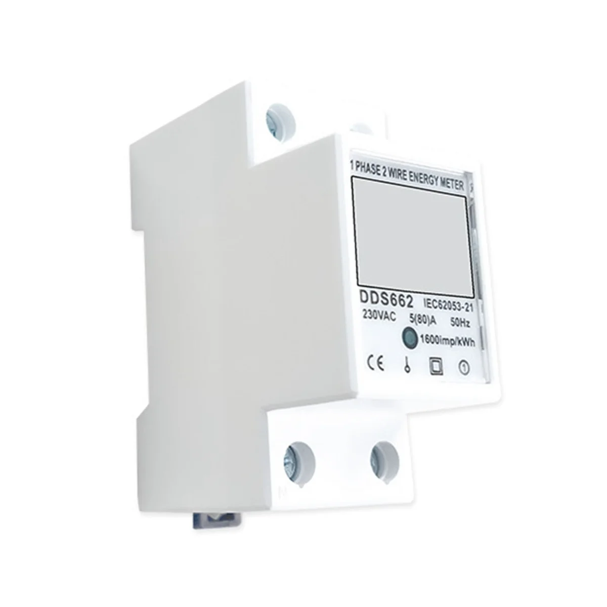 딘 레일 디지털 단상 리셋 제로 에너지 계량기, AC 220V Kwh 전압 전류 전력 소비 계량기 B