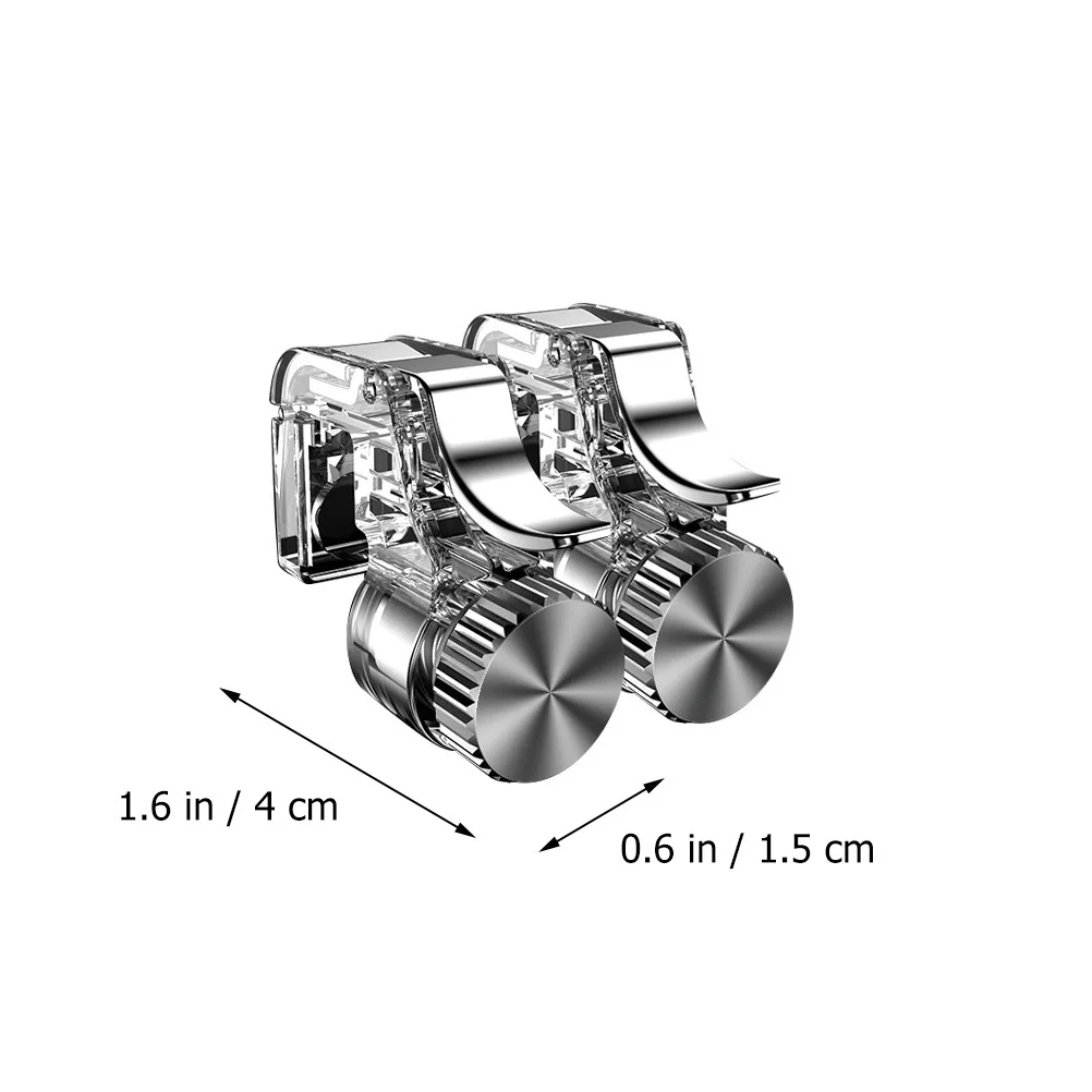 زوج واحد من مشغلات ألعاب الهاتف المتينة وحدات تحكم ألعاب الهاتف المحمول تصميم الزناد الدقيق سهل التركيب وسادات السيليكون غير القابلة للانزلاق القابلة للتعديل #3