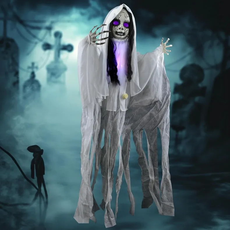 Gothic Cemetery Scary Ghost Girl