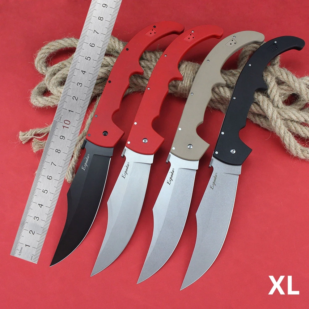 Espada L/XL cuchillo táctico plegable en frío AUS10A acero grande militar al aire libre caza supervivencia cuchillos multiusos para hombres herramientas