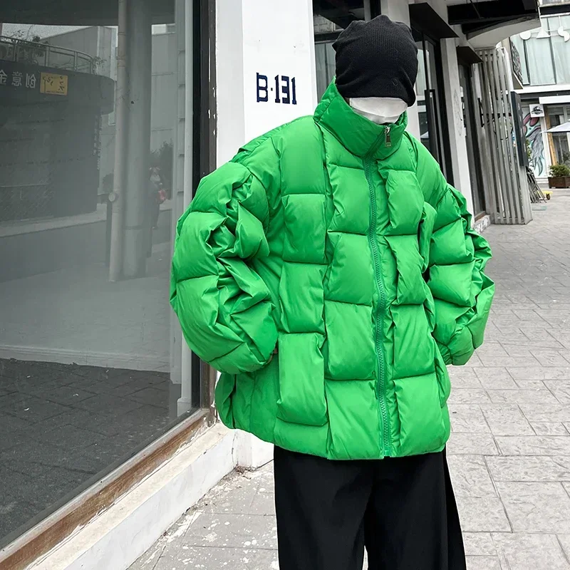 2023 koreanische Mode dicke Winter jacke Männer Parkas Jacke Männer Outwear Mäntel fester Stehkragen Wind jacke Baumwolle gepolsterte Jacke