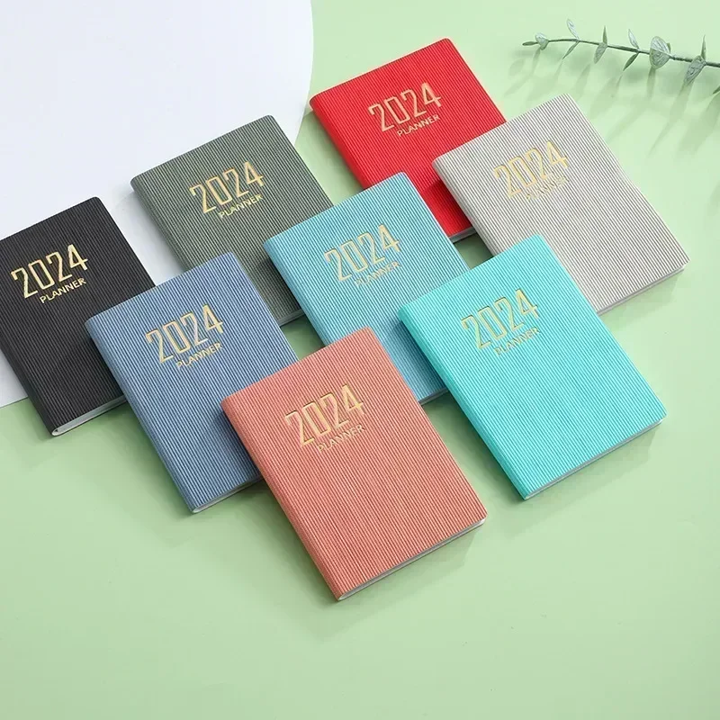 2024 A7 Mini Portable Agenda Book Diary Weekly Planner Notebooks To Do List English Notepad With Calendar School Office Supplies