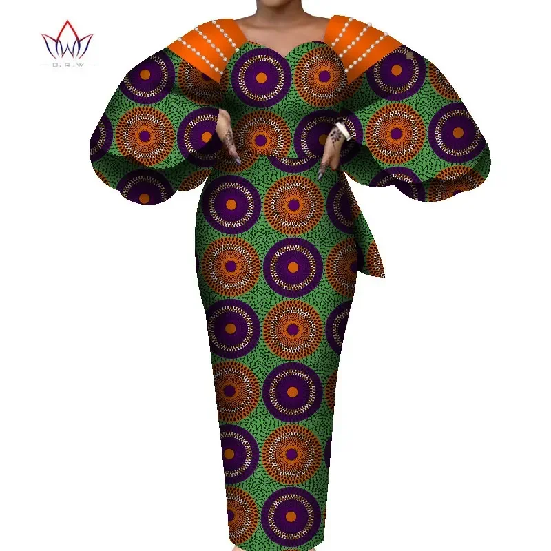 

Pearls Dresses for Women Party Wedding Casual Date Dashiki African Women Dresses Customize African Dresses for Women WY8495