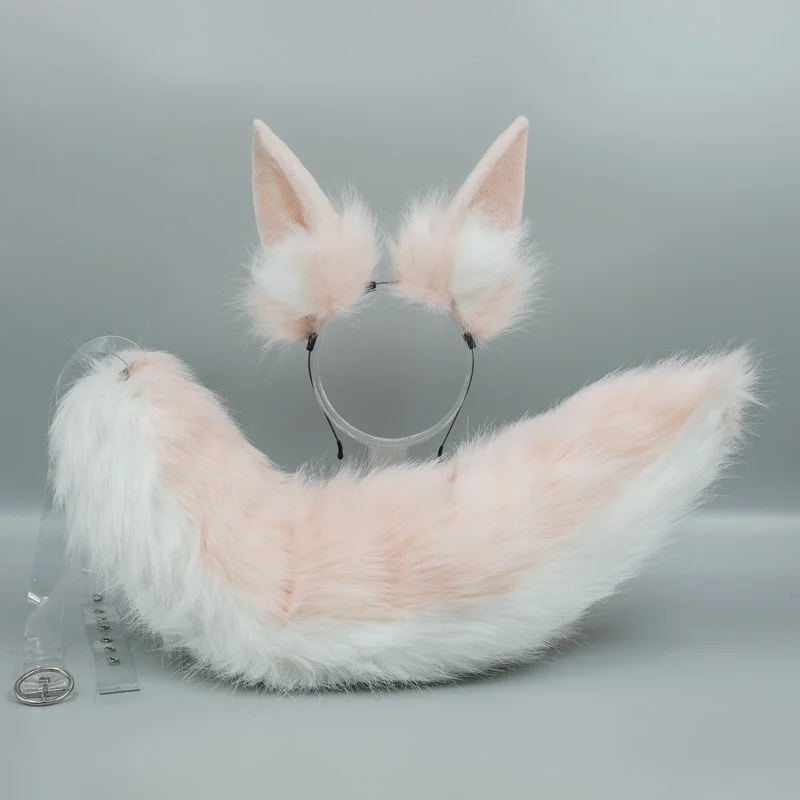 

Handmade cute pink fox ears Cosplay anime headdress cat ears, Halloween animal ears role play, birthday gift