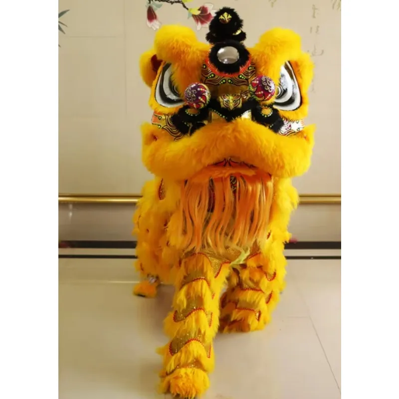 Handmade craft two-person performance lion dance costume