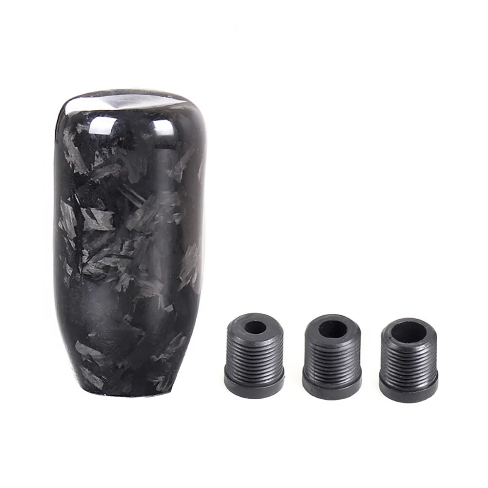

Universal Forged Carbon Fiber Cylindrical Round Manual MT Car Gear Shift Knob Shifter M8 M10 M12