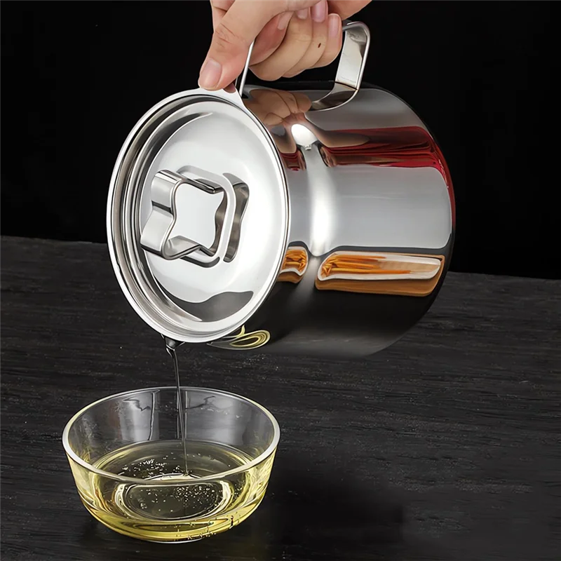 

Stainless Steel Oil Filter Pot, 304 Stainless Steel Large Capacity Versatile Oil Filter Vessel, Oil Filter Tank 2L