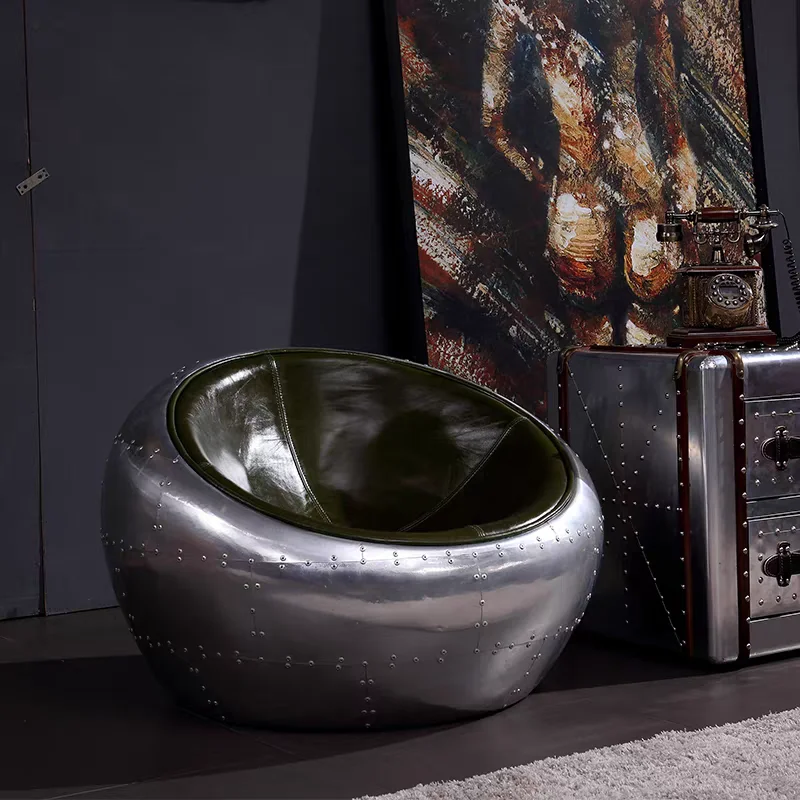 الرجعية النمط الصناعي الألومنيوم أريكة جلدية مكتب فرنسي وحدات أريكة القرون الوسطى ويسكي مجموعة أريكة كرسي