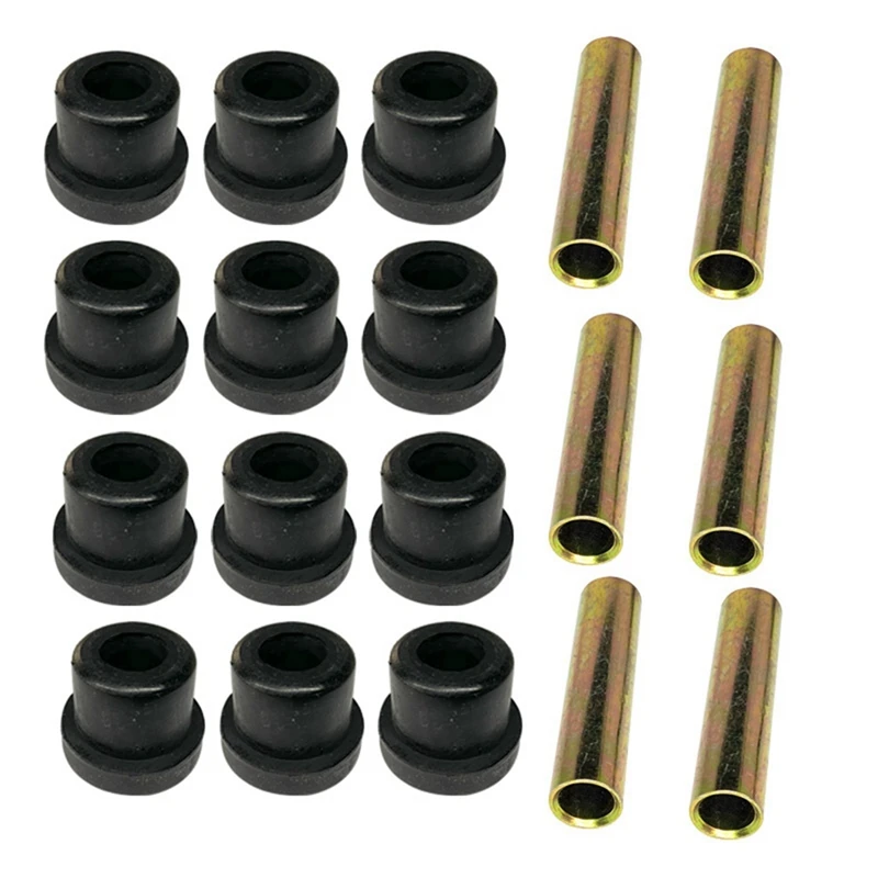 4 Set Rear Leaf Spring For Club Car DS Gas Electric Golf Cart Bushing And Sleeve Kit, 1015583 1012303 1992 Up