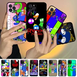 R-Rainbow Cartoon Friends Toy Phone Case For IPhone 15 14 13 12 Mini 11 Pro XS Max X XR SE 6 7 8 Plus Soft Silicone Cover