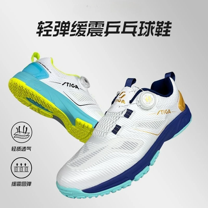 Original Brand Professional Table Tennis Shoe Top Quality Wearable Badminton Trainers Athletic Shoe Quick Lacing Court Shoe